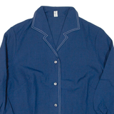 Womens Plain Shirt Blue 3/4 Sleeve S