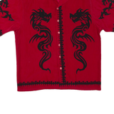 Mens Plain Shirt Red M