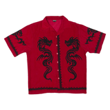 Mens Plain Shirt Red M