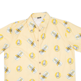 Ginger Beer Mens Shirt Yellow Crazy Pattern L