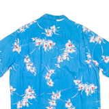 Bud King Of Beers Mens Hawaiian Shirt Blue Floral L