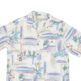 BATIK BAY Mens Shirt Beige Crazy Pattern M