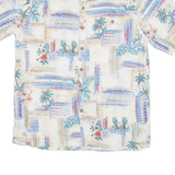 BATIK BAY Mens Shirt Beige Crazy Pattern M