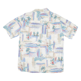 BATIK BAY Mens Shirt Beige Crazy Pattern M