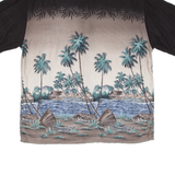 HOLLIS RIVER Mens Hawaiian Shirt Black Floral XL