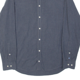 TOMMY HILFIGER New York Fit Mens Shirt Blue Gingham Long Sleeve M