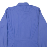 CALVIN KLEIN Slim Fit Mens Plain Shirt Blue Long Sleeve L