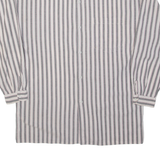 ESPIRIT Mens Shirt Grey Striped Long Sleeve 2XL