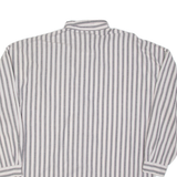 ESPIRIT Mens Shirt Grey Striped Long Sleeve 2XL