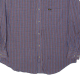 LEE Mens Shirt Blue Plaid Long Sleeve L