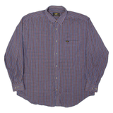 LEE Mens Shirt Blue Plaid Long Sleeve L