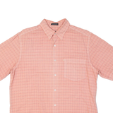 DKNY Mens Shirt Orange Plaid L