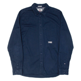 TOMMY HILFIGER Mens Plain Shirt Blue Long Sleeve M