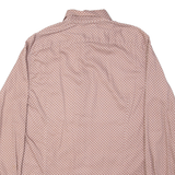 TED BAKER Star Patterned Mens Shirt Brown Long Sleeve L