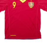 WORLD SOCCER Spain Mens Football Shirt Jersey Red V-Neck M