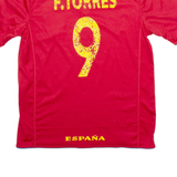 WORLD SOCCER Spain Mens Football Shirt Jersey Red V-Neck M