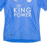 PUMA Leicester City F.C. Mens Football Shirt Jersey Blue V-Neck M