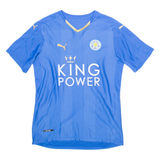 PUMA Leicester City F.C. Mens Football Shirt Jersey Blue V-Neck M