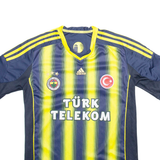 ADIDAS Fenerbahce SK Mens Football Shirt Jersey Blue V-Neck L