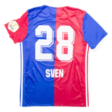 ADIDAS Fc Basel Mens Football Shirt Jersey Red Button Neck S