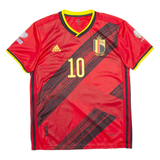ADIDAS Belgium FA Mens Football Shirt Jersey Red V-Neck M