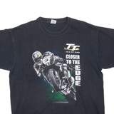 FRUIT OF THE LOOM Mens Biker T-Shirt Black XL