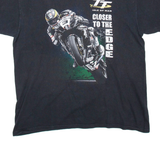 FRUIT OF THE LOOM Mens Biker T-Shirt Black XL