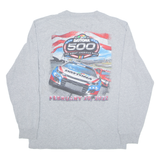NASCAR Daytona 500 Mens T-Shirt Grey Long Sleeve USA L