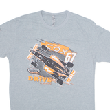 NEXT LEVEL Elliot Cox Mens T-Shirt Grey USA L