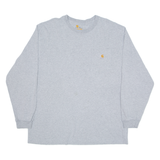CARHARTT Mens T-Shirt Grey Long Sleeve XL