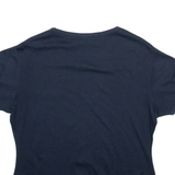 REEBOK Womens T-Shirt Blue V-Neck UK 16