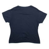 REEBOK Womens T-Shirt Blue V-Neck UK 16