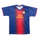 FCB Fc Barcelona Mens Football Shirt Jersey Blue V-Neck XS