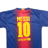 FCB Fc Barcelona Mens Football Shirt Jersey Blue V-Neck XS