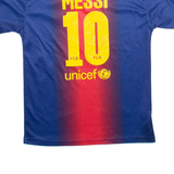 FCB Fc Barcelona Mens Football Shirt Jersey Blue V-Neck XS