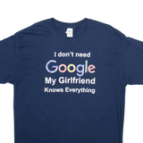 GILDAN Mens T-Shirt Blue L