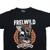FREI WILD Mens T-Shirt Black 2XL