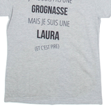 GILDAN Womens T-Shirt Grey M