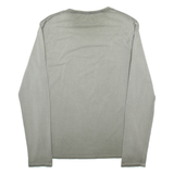 GUESS Mens T-Shirt Grey Long Sleeve XL