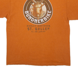 HARLEY DAVIDSON Mens Biker T-Shirt Orange XL