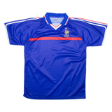 PREMIER France Mens Football Shirt Jersey Blue V-Neck L
