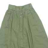 SPORT Womens A-Line Skirt Green Knee Length 90s XXS
