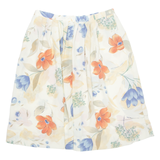 ALFRED DUNNER Womens A-Line Skirt Cream Knee Length Floral UK 16