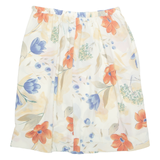 ALFRED DUNNER Womens A-Line Skirt Cream Knee Length Floral UK 16