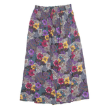 JRS ONLY Womens A-Line Skirt Purple Midi 90s Floral L