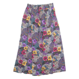 JRS ONLY Womens A-Line Skirt Purple Midi 90s Floral L