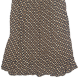 LIZ BAKER Womens A-Line Skirt Brown Midi Floral L
