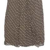 LIZ BAKER Womens A-Line Skirt Brown Midi Floral L