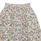 FRITZI Button Down Womens A-Line Skirt Green Knee Length Floral M
