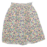 FRITZI Button Down Womens A-Line Skirt Green Knee Length Floral M